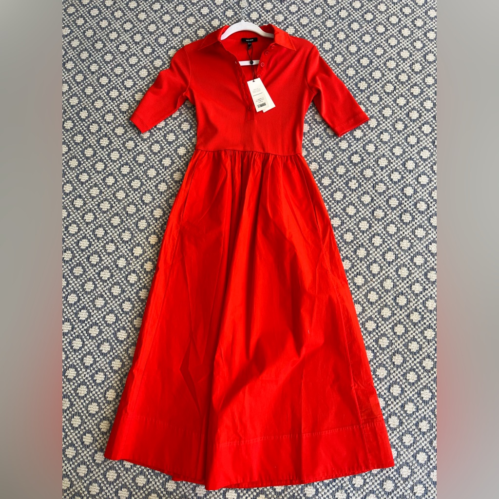 Me+Em Red Midi Dress
